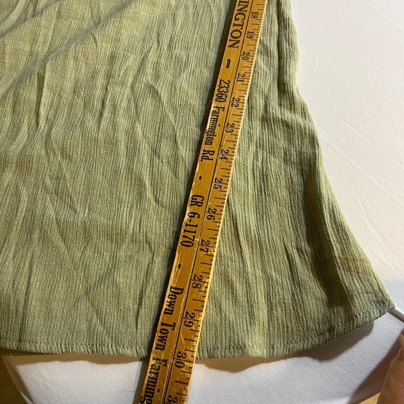 EN CREME Sage Green Smocked Waist Drawstring Wide Leg Jumpsuit Medium Boho NEW - Picture 11 of 11